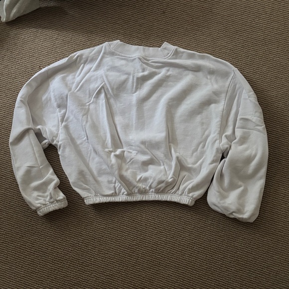 White Cropped Freepeople Sweatshirt - Picture 2 of 3